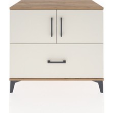 Hyperion Şifonyer 2 Raflı Tek Çekmeceli 2 Kapaklı 88X44X80 Çam-Aytaşı