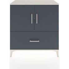 Hyperion Şifonyer 2 Raflı Tek Çekmeceli 2 Kapaklı 88X44X96 Aytaşı-Antrasit