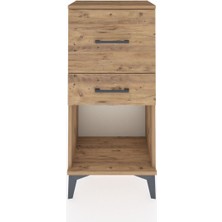 Arges Komodin 2 Çekmeceli 44X30X96 Çam-Çam