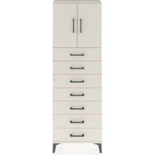 Arges Dolap 2 Raflı 7 Çekmeceli 2 Kapaklı 60X30X182 Aytaşı-Aytaşı