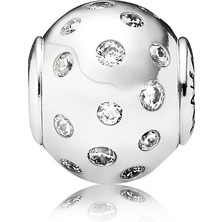 Akgünal 925 Ayar Gümüş Işıltılı Noktalar Klips Charm