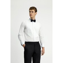 Kiğılı Ata Yaka Slim Fit Dar Kesim Pamuk Piliseli Gömlek