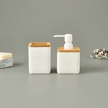 Bath Madera 2'li Banyo Sıvı Sabunluk Seti - Beyaz