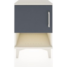 Arges Komodin 2 Raflı Tek Kapaklı 44X30X64 Aytaşı-Antrasit
