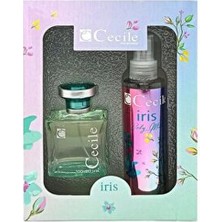 Cecile Iris Kadın Parfüm Seti 100 ml EDT ve 150 ml Body Mist Deodorant Aromatik Hediye