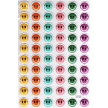 Sticker Kabartmalı A4 Boyutunda Stiker Defter, Planlayıcı ETIKET-(LIM534) - Renkli Gülenyüz