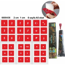 Latin ve Roma Rakamları Hint Kınası ile Geçici Dövme Yapma Seti