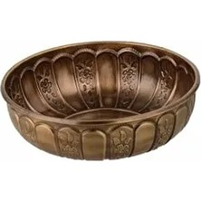 Bazaar 4 Osmanlı Motifli Hamam Tası Nostaljik Seri Metal Malzemeden Şık Tasarım Gri Renk