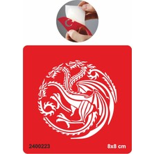 Üç Başlı Ejderha Tattoo Geçici Dövme Şablonları Kına Kalıpları