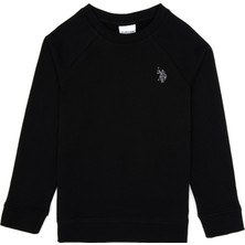 U.S. Polo Assn. Erkek Çocuk Siyah Basic Bisiklet Yaka Sweatshirt 50313832-VR046