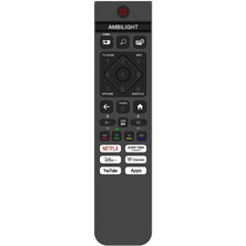 Philips ile Uyumlu Model 50PUS8050/62 Smart LED Tv Kumandası-Mikrofonsuz