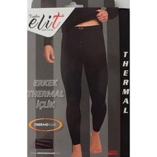 Tutku Elit Erkek Siyah Termal Tayt İçlik Dokuma Kumaş ile S Beden Uygunluk Sağlar