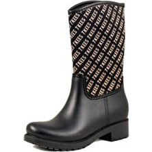 Kadın Siyah Şık Su Geçirmez Yağmur Çizmesi