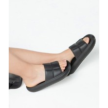 Kareli Yumuşak Tabanlı Unisex Slide Bahçe Plaj Havuz Deniz Yazlık Günlük Terlik