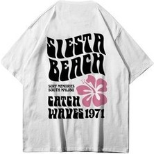 Unisex Siesta Beach Beyaz Tshirt