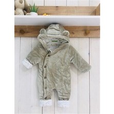 Coral Soft Düğmeli Sevimli Ayıcık Bebek Tulumu