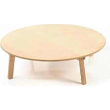 Ø80CM Katlanır Yufka Açma Tahtası Mdf Ahşap Sofra Kaydırmaz