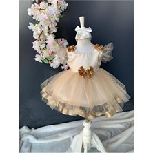 Kız Bebek Altın Rengi Mevlüt Elbisesi 6 Aylık