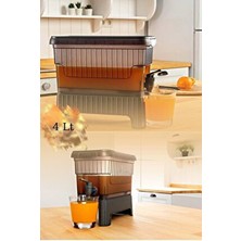 Çarşıdayız 4 Lt Musluklu Portakal Suyu Limonata Su Sebili Siyah Renkli Pratik Kullanım İçin Özel Tasarım