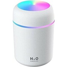 H2O Humidifier Ulrasonik Hava Nemlendirici Buhar Makinesi 300 ml Beyaz Renkli Soğuk Buhar Difüzör Özellikli