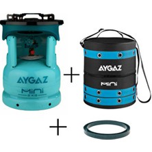 Aygaz Mini Ocak Yeşil Renkli Mini Çanta ve Mini Altlık ile Taşınabilir Kamp Ocağı