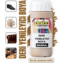 Deribo 100ML Hardal Renk Deri Yenileyici Boya Su Esaslı Sünger Hediyeli Kolay Uygulama