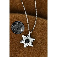 100 Dilde Seni Seviyorum Kar Tanesi Gümüş Kolye WSN230K