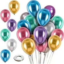 Metalik Parti Balonları 10 Inç Doğum Günü Bebek Duş Mezuniyet Partisi Özel Balon 10LU