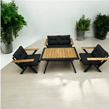Zeta 2 1 1 Masa Minderli Set Bahçe, Balkon, Koltuk Mobilyası