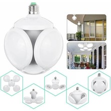 LED Futbol Ufo Ampul E27 28W 360 Derece Katlanır Lamba Ac 220V Lamba LED Spot Işık Beyaz Glop LED