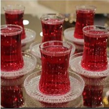 Yzhome 6 Adet Yuvarlak Cam Çay Tabağı Kase Modern Origami Model Desenli