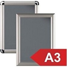 Projeneon A3 Alüminyum Çerçeve Aç Kapa Açılır Kapanır 42x30 cm Gönye Köşe Belge Çerçevesi