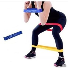 Clifton Aerobik Band Pilates Plates Yoga Fitness Squat Çalışma Lastiği Hafif Direnç Lacivert