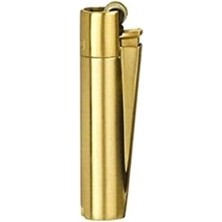 CLİPPER Sarı Renkli Gold Metal Çakmak Premium Tasarım Rüzgar Geçirmez Taşınabilir Özellikte