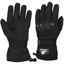 Kamfan Su Geçirmez ve Dokunmatik Ekranlı Kış Motosikleti Eldivenleri Siyah Beden Güvenli Kullanım için