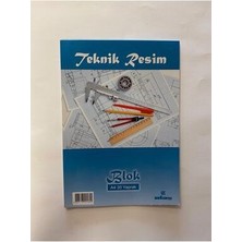 Ulaştı Tex Teknik Resim Defteri Teknik Blok 30 Yp A4 Beyaz Renkli Yüksek Kalite Çizim Malzemesi