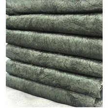 Tekstilsa Yeşil Damar Desenli Kadife Koltuk Çekyat Örtüsü Parlak Kaymaz Taban Süngerli 1 Adet