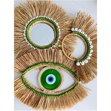 El Yapımı Duvar Panosu Rafya Ayna Rafya Duvar Süsü Nazarlık Kapı Süsü Balkon Mobilyası