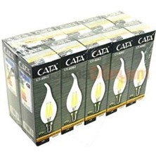 Cata 4W LED Filament Kıvrık Buji Ampul CT-4062 Gün Işık 10 Lu Paket LED Ampul