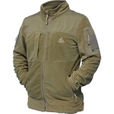 Belirtilmemiş Polar Metam Tactical Outdoor Mikro Polar Haki Renk Regular Fit Polar Kumaş Erkek Sportswear