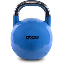 Diesel Fitness Competition Kettlebell 12 kg Krom Materyal ile Mavi Renkli Dayanıklı Dambıl