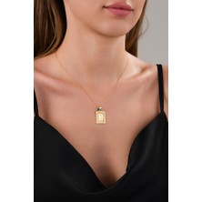 14 Ayar Altın Vintage M Harfli Kolye