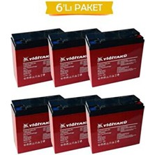 Uyumlu 12V 24AH Jel Elektrikli Motosiklet Aküsü 6'lı Set. 2025 Yeni