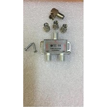 2'li Tv Splitter Uydu Anten Çoklayıcı, 3 Adet F Konnektör ve 1 Adet L Tipi Konnektör "tak Çalşıtır"