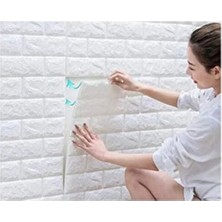 Suya Neme Dayanıklı Kendinden Yapışkanlı 3D Kabartmalı Duvar Kağıdı 50X30