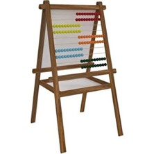 Panda Öğretmen Tipi Ahşap Ayaklı Sepetli Abaküslü Yazı Tahtası 40X55Cm PAN298