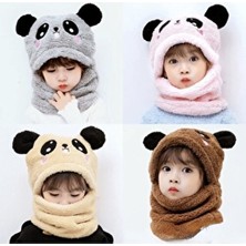 1ADET Sevimli Panda Peluş Buyunluklu Renk Seçenekli Kırmızı Gri Kahverengi Pembe Krem