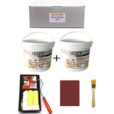 Art Tone Rich Kendinden Vernikli Antik Beyaz Rulofırça Seti 2 kg Kahverengi Genel Amaçlı Boyama Set