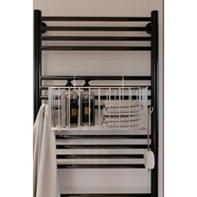 Kancalı  Banyo Havlupan Askısı  Fönlük Havluluk  Banyo Aksesuarı Düzenleyici Banyo Rafı