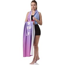 Yorka Design Lila Spor ve Fitness Havlusu 70 x 140 cm Mikrofiber Süper Emici Hızlı Kuruma Özelliği ile